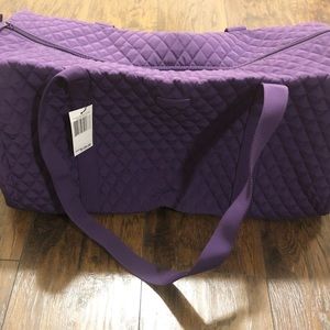Vera Bradley Large Elderberry Travel Duffel